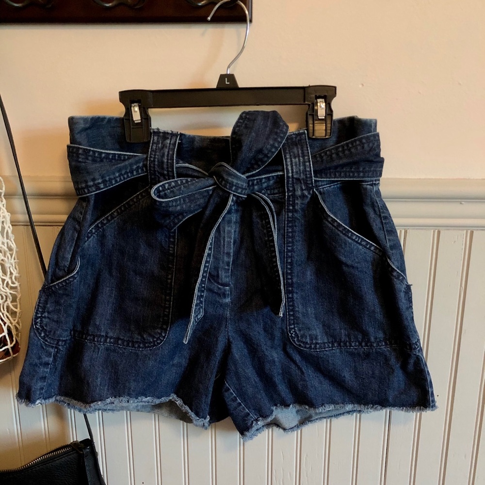 LOFT paper bag jeans shorts